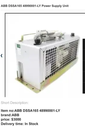 48990001-ly Abb Dssa165 Power Supply Unit 4899 0001-ly