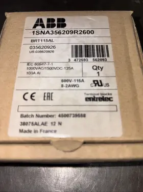 1sna356209r2600 Abb Brt115al Asea Brown Boveri / Terminal Block Connector Nib