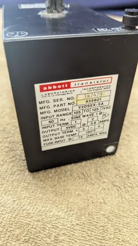 V2dsex-5a Abbott Transistor 435601 Military Power Supply 5 Vdc 3.8 Amp #2