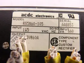 Rs5n60-105 Acdc Electronics Power Supply T42710 #3