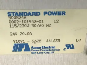 500b24h Acme Electric Power Supply Used #116818 #3