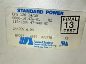 Cps120-24 Acme Electric Cps120-24/28 Standard Power Supply 24/28 Vdc 6 Amps #2