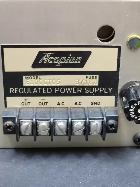 B100gt05 Acopian Regulated Power Supply Lab Laboratory Unit Gold Box #2
