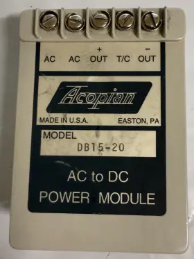 Db15-20 Acopian Linear Power Module Ac To Dc Preowned