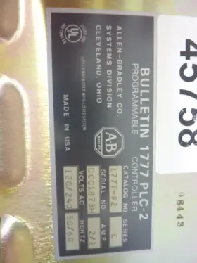 1777-p2 Allen Bradley Power Supply Ser C Used #45758 #3