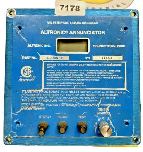 Dd-40nt-0 Altronic Annunciator S/n 11653