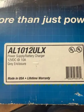 Al1012ulx Altronix Power Supply Charger Single Fused Output 12vdc 10a 115vac