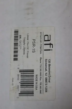Psr-1s American Fibertek New Afi Power Supply