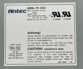 Pp-220u Antec Power Supply In 115-230vac 4-7a Out 5-12vdc 230w #2