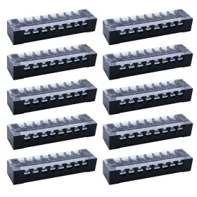 Tb-1508 Antrader 10-pack 8 Positions Dual Rows 600v 15a Wire Barrier Block Screw Term