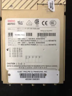 Mp6-1z-1f-1f-1w-4nn-0m Astec 73-560-7011 Mvp Series Modular Switching Power Supply 600 W