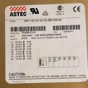 Mp1-1q-1o-1q-1q-4ee-4nn-00 Astec 73-690-0144 Mvp 24v 18v 15v 5v Power Supply #3