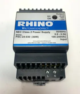 Psc-24-030 Automationdirect Rhino Power Supply 1.25 Amp 24 Vdc 30w 24v