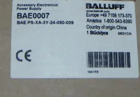 Ps-xa-y3-24-050-009 Balluff Bae0007 Bae Ps-xa-y3-24-050-009. Power Supply
