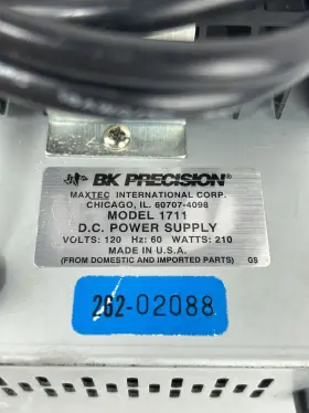 1711 Bk Precision D.c. Power Supply 120v 210w 60hz #2