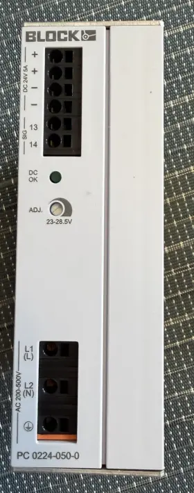 Pc-0224-050-0 Block Rail Mounted Psu 24v Dc 5a 120w Din Compact