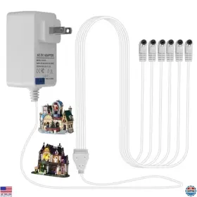 Alst-4.5v1000ma Brand Aceanea 4.5v Power Adapter With 6 Output Connectors For Lemax Christmas And Halloween