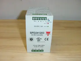 Spd241203 Carlo Gavazzi Ac/dc 3 Phase Din Rail Power Supply 120w 24vdc Used