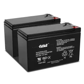 Ca1290 Casil 12v 9ah Rechargeable Sealed Lead Acid Sla Agm Battery F2 2 Pack Replace