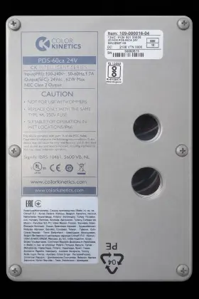 109-000016-04 Color Kinetics Ck Intelligent Series Pds-60ca 24v 62w Enclosed Power Supply Ip66
