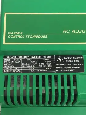 Vc-75d Commander Control Techniques Vc 75d Variable Frequency Drive #2