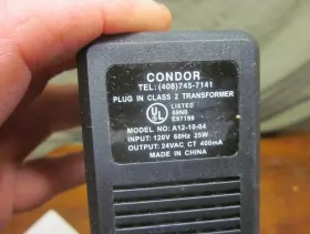 A12-10-04 Condor 24vac Ct 400ma Power Supply - Connector Free #3