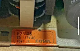 85.132v Cosel R25-15 Power Supply 15v 1.7a Ac #2