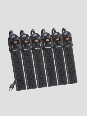 Csb604 Cyberpower 721718522416 Lot Of 6 15a 6-outlet Essential Surge Protector