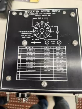 6575 Deltron Regulated Power Supply Model 125 Ac 15v 1.5a
