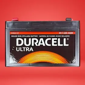 Dura6-7.2f-ky Duracell Ultra 6v 7.2ah Agm Sealed Lead Acid Battery