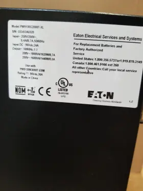 Pw9130g2000t-xl Eaton Ups-9130 208v In/out Online Ups - No Batteries Used #3