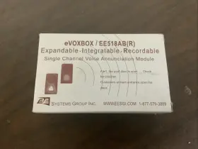 Ee-ee518ab Ee Systems Group R Evoxbox Expandable Integratable Recordable Voice Annunciation