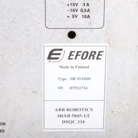 Sr92a060 Efore // Abb Robotics 5845-1/2 3hab Dsqc 334 Power Supply #3