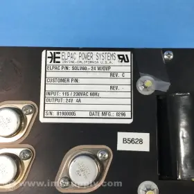 Solv60-24 Elpac Without Vp Power Supply In 115/230vac 60hz Out 24v Usip