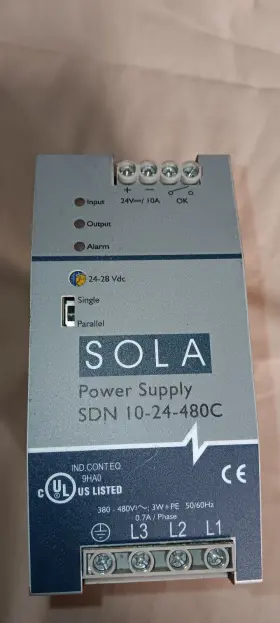 10-24-480c Emerson 1024480c Sola Sdn Power Supply 10m 240w 480vac 3-phase - Usa