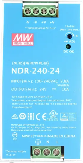 Ndr-240-24 Eversale 445036137147 Mean Well 240w 24vdc 10a Ac/dc Industrial Din Rail Power Supply Singl #3