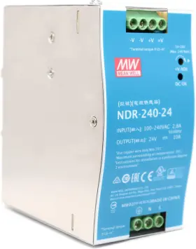 Ndr-240-24 Eversale 445036137147 Mean Well 240w 24vdc 10a Ac/dc Industrial Din Rail Power Supply Singl
