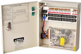 Es-120w-b Eversecu 18 Channel Dc12v 10 Amp Reset Fuse Cctv Dc Distributed Power Box With A