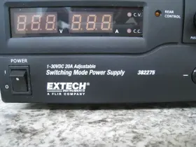 100-120v Extech 382275 / 1-30vdc 20a Adjustable Switching Mode Power Supply Used #2