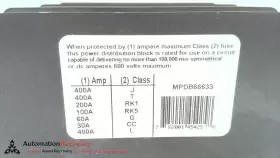 Mpdb66633 Ferraz Shawmut Power Distribution Block #327058 #2