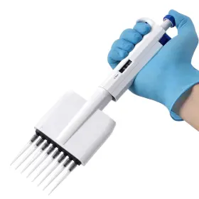 90900055 Four Es Scientific 5-50ul Multichannel Pipettes 8-channel Pipettor Adjustabl