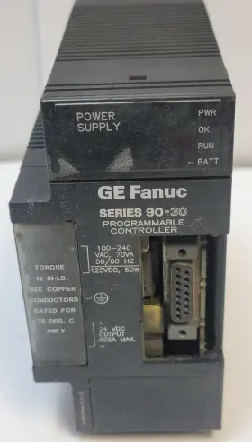 Ic693pwr321k Ge Fanuc Series 90-30 Power Supply 30w 24vdc Output No Cover