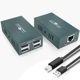 Ght-ht233u Greathtek Usb Extender Over Ethernet Rj45 Lan Extension With 4 2.0 Ports Transmit