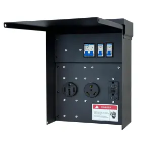 Gxelzk 20a 1 30a 50a Temporary Distribution Box Power Center 50 Amp Twist Lock Inlet Si