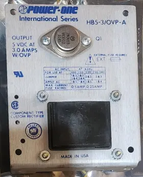 Hb5-3 H&b Hb5-3/ovp-a Power-one Power Supply - Used