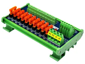 Hd037t Hcdc Din Rail Mount 10 Position Power Distribution Fuse Module For 5 To 32v