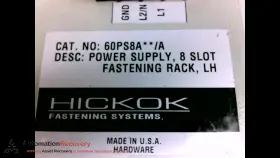 60psa8a Hickok Fastening Systems /a 8 Slot Power Supply Rack Lh #202084 #3