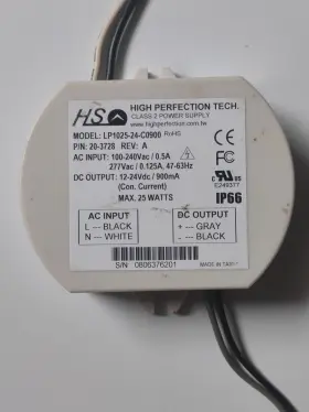 Lp1025-24-c0900 High Perfection Tech. Led Power Supply Driver 100-240vac 12-24vdc