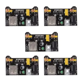 3-01-0051 Hiletgo 5pcs 3.3v 5v Power Supply Module For Mb102 102 Prototype Small Black