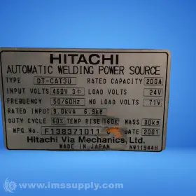 F138371011 Hitachi Dt-cat3u3 Automatic Welding Power Source Usip #3